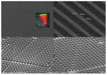나노임프린트 방법으로 제작한 1차원, 2차원 광구조