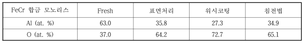 EDS 조성 분석 결과