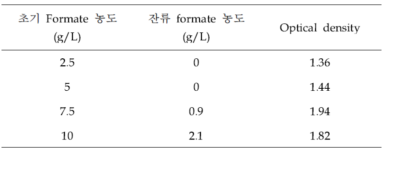 Flask cultures of wild-type R. eutropha NCIMB11599 using formate as a sole carbon source