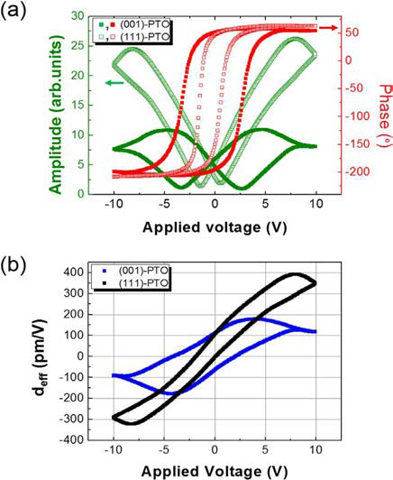 PTO (001)과 (111) 박막의 강유전성 과 압전특성