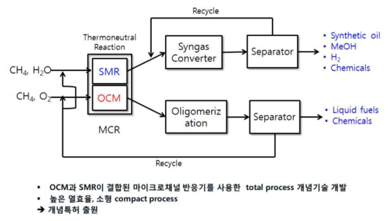 마이크로채널 반응기를 이용한 thermoneutral 고효율 CH4 전환공정