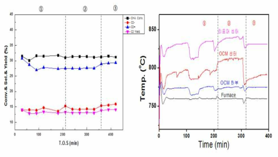리포머 용량에 따른 OCM반응 (ver. 2)