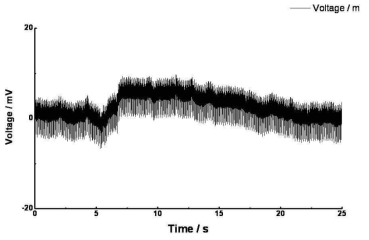 나노선이 없는 전극의 소자 신호 측정