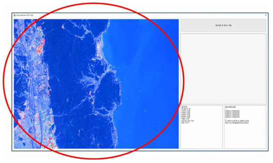 해안선 매핑 프로토타입에서 입력받은 아리랑 위성영상