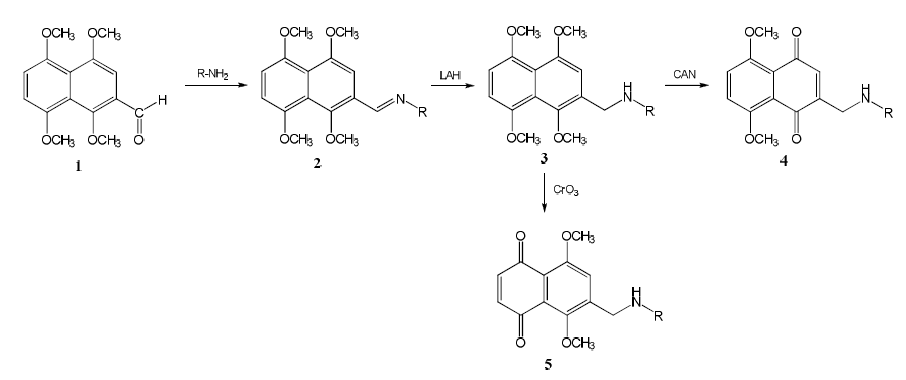 Naphthoquinone 유도체 합성.
