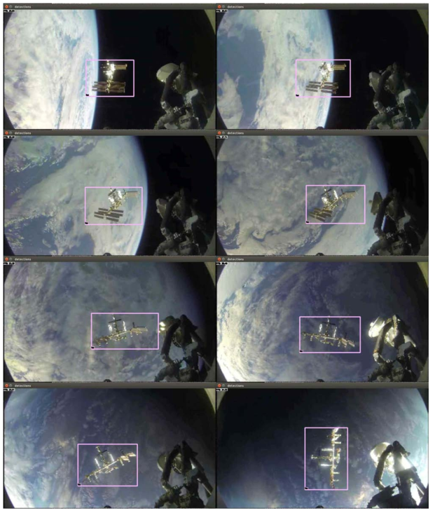 Dragon 화물선에서 ISS를 바라본 모습, ISS 검출 및 추적