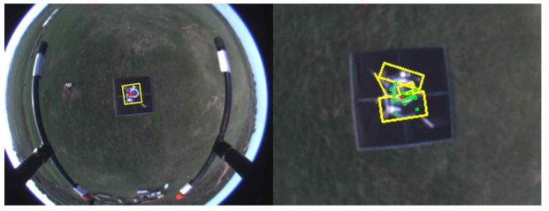 FOV가 큰 렌즈에서 획득한 영상을 활용하여 표적인식을 수행한 결과, 좌우측 모두 근거리 영상