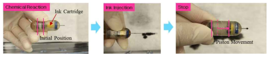 화학반응을 이용한 타투잉 방법의 잉크 주입 성능 확인