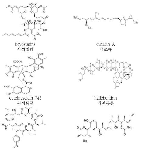 의약품으로 개발 중인 해양천연물질