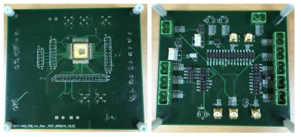 방사선 영향 분석용 단일 회로 설계 칩과 PCB