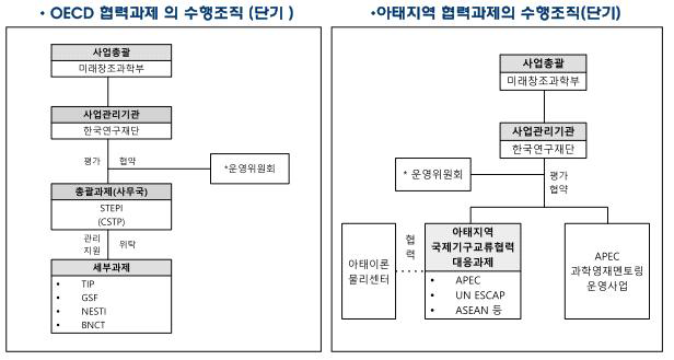 사업수행조직 및 거버넌스 개선안 (단기 → 중장기)