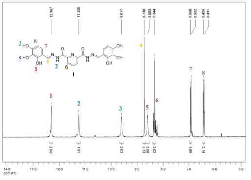 화합물 l의 1H NMR 자료