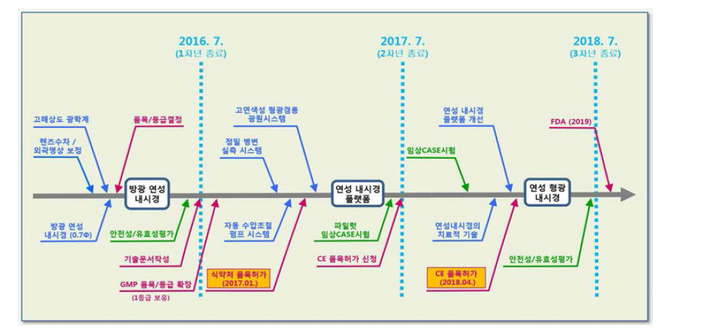 연성 형광내시경 시스템의 인허가 로드맵