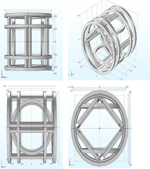 Rectangular type - 1안: 3개의 Ring Coil + 2개의 Rectangular Coil.