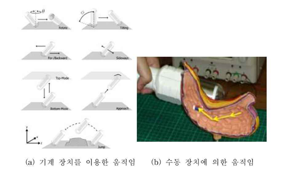 캡슐 내시경의 움직임 정의