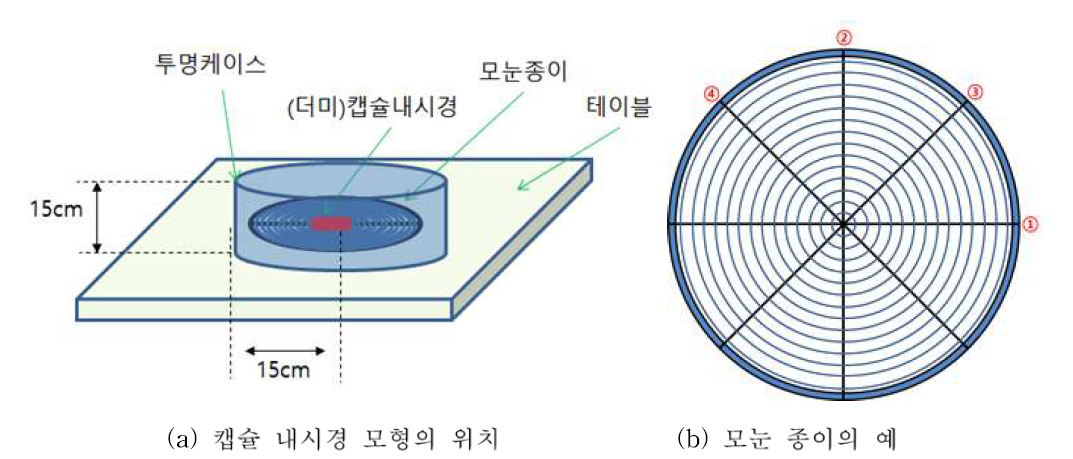 캡슐 내시경 움직임 측정을 위한 시험 구성