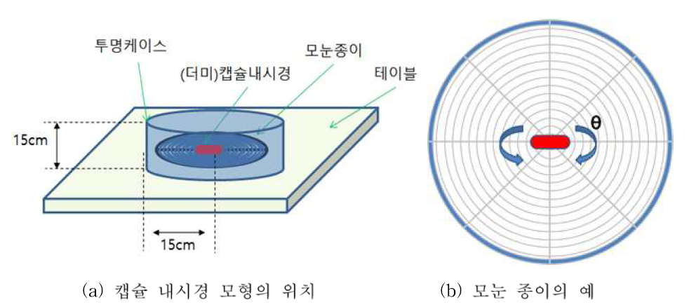 캡슐 내시경의 회전운동 측정을 위한 시험 구성