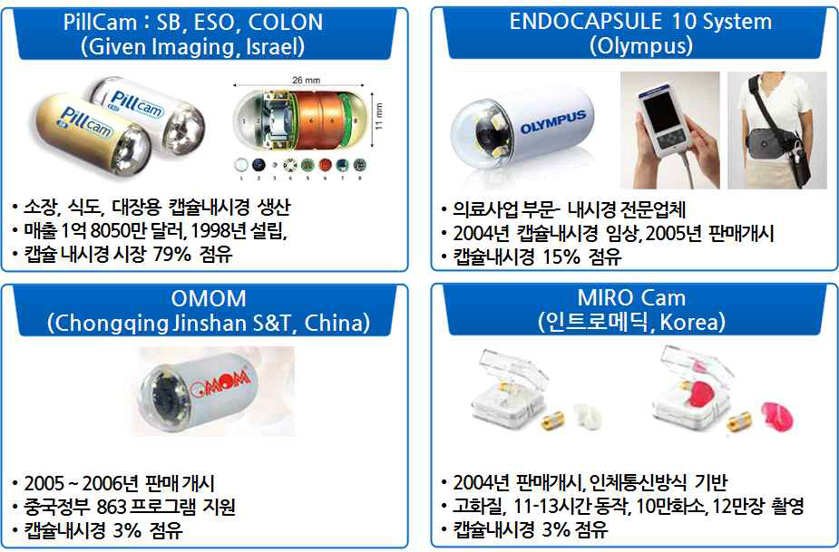 상용화된 수동 캡슐내시경 사례