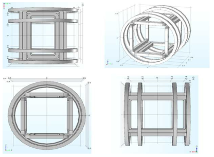 Rectangular type - 1안: 2개의 Ring Coil + 3개의 Rectangular Coil.