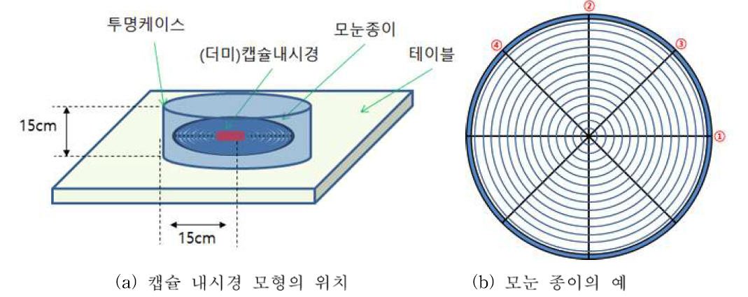 캡슐 내시경 움직임 측정을 위한 시험 구성