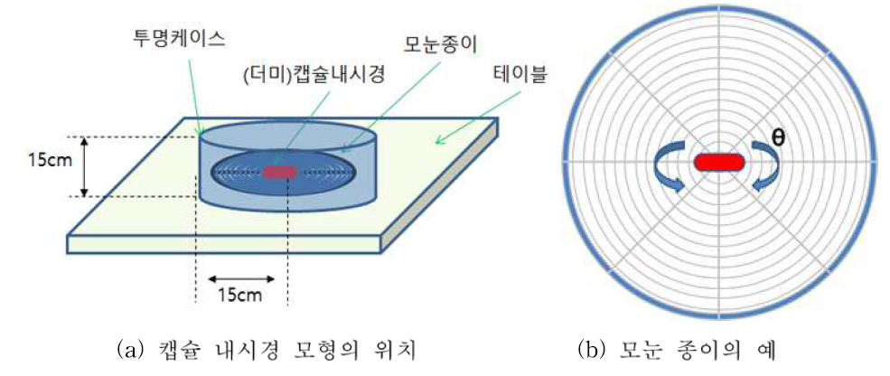 캡슐 내시경의 회전운동 측정을 위한 시험 구성