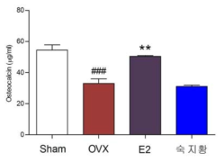 The effects of steamed RG on osteocalcin expression (μg/mL).