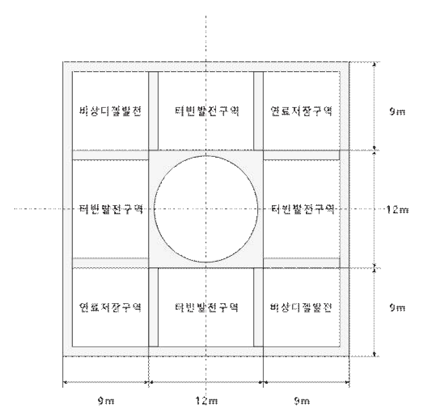 부유식 해양원전 터빈발전건물 도면