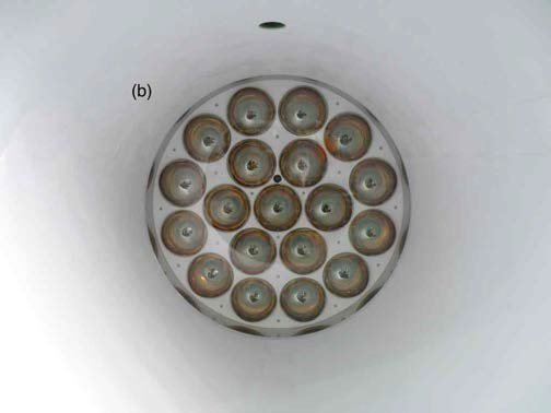 Picture of inside of the detector. The white is teflon reflectors