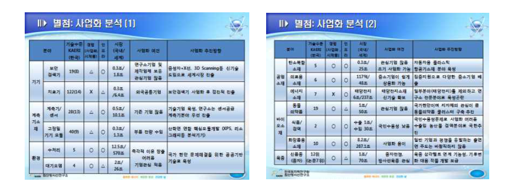 첨단방사선연구소 방사선기술 사업화 분석결과