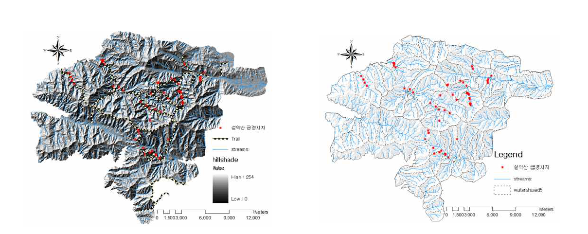 Seoraksan national park trail and steep slope area