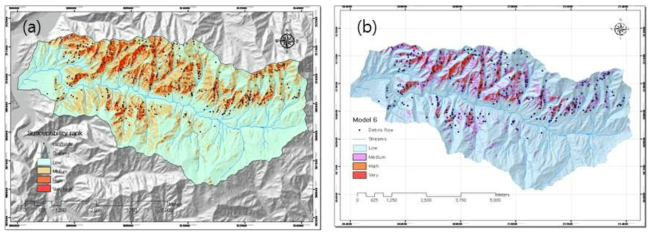 Landslides and debris flow susceptibility Index Map