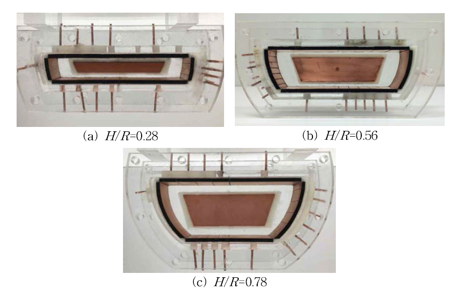 Facility of MassTER-OP2(HML) with different aspect ratio.