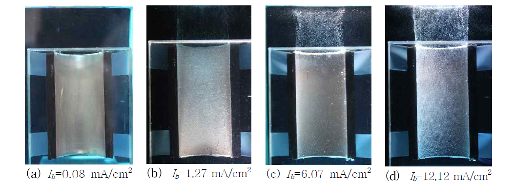 Visualization of two-phase flow using the electroplating system.