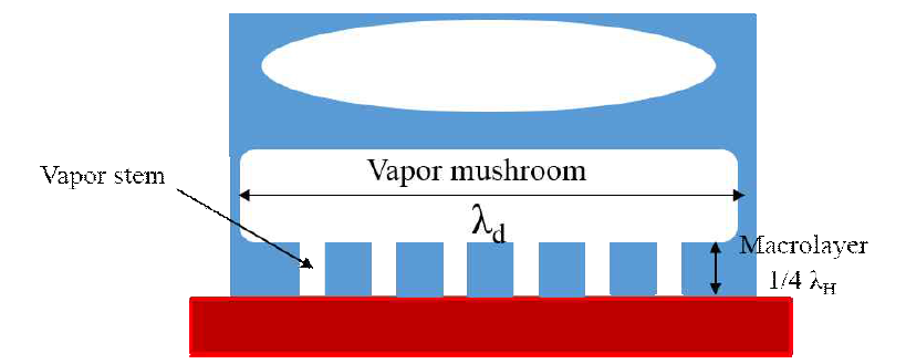 An illustration of Macrolayer dryout model.