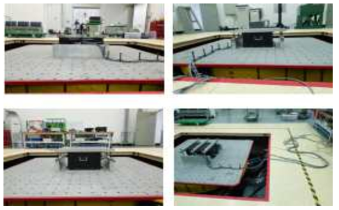 극한환경제어기기 내진시험 설치 장면