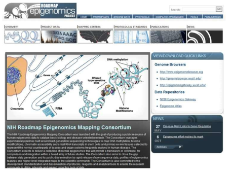 NIH의 Epigenome Roadmap