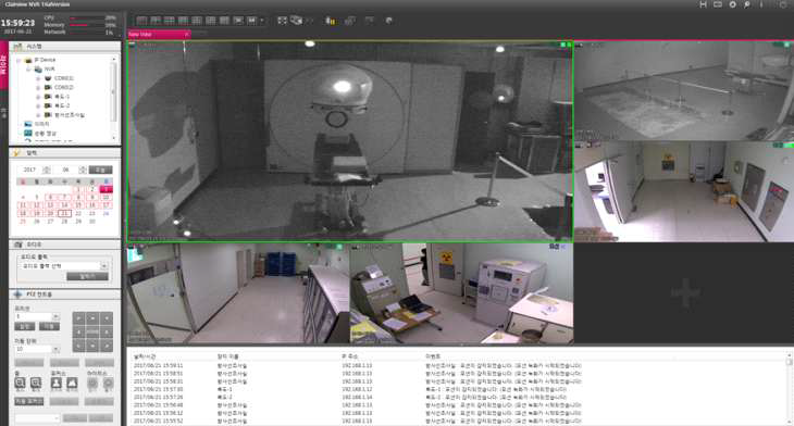 실시간 CCTV를 이용한 종합방사선 조사시설의 통제관리 시스템