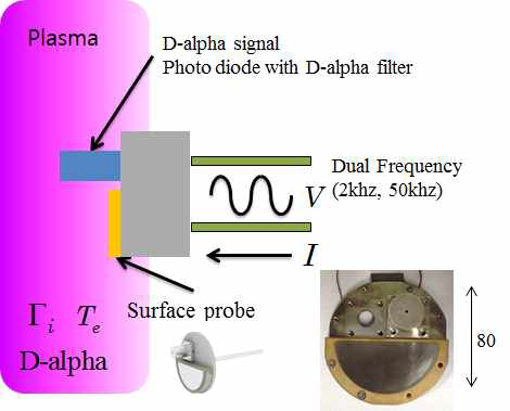 D-alpha 신호와 전기신호 동시 측정을 위한 프로브 개요도
