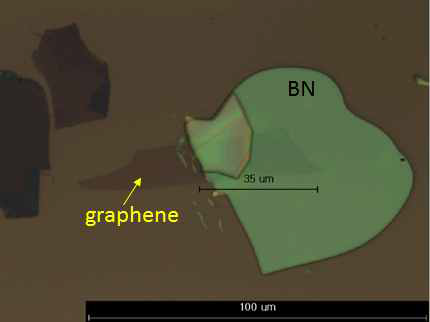 그래핀-BN 구조의 현미경 이미지