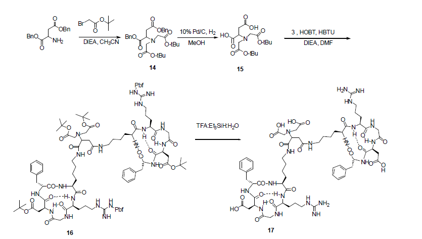 RGD dimer 전구체(17) 합성