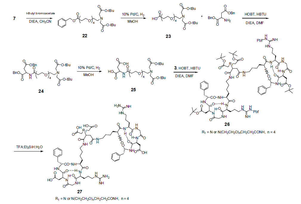 RGD-PEG dimer 전구체(27) 합성