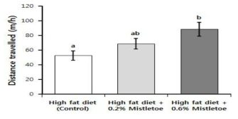 Effect of heat-treated Mistletoe extract on the locomotive activity of Sprague-Dawley rats having MI-induced arthritis in the treadmill