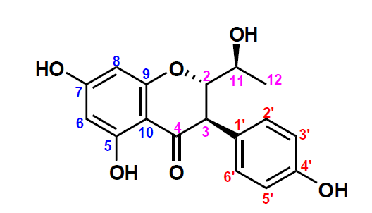 Suggested structure of isolated GE 1 form Genistein irradiated in ethanol using 1D and 2D NMR