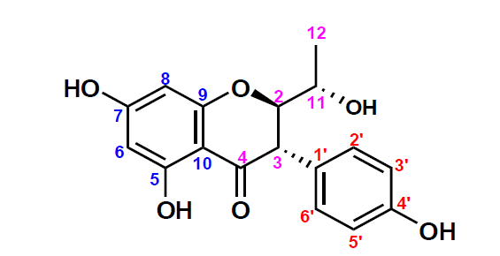 Suggested structure of isolated GE 2 form Genistein irradiated in ethanol using 1D and 2D NMR