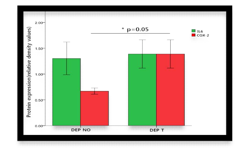 After 3 day, the protein expression levels of STZ- induced diabetic Rat .DEP treat (inhalation) group was performed mann-whitney T-test (P-value < 0.05 ; *)(n=3)