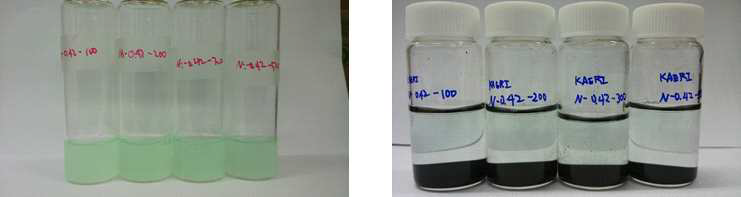 Images of synthesized nickel nanoparticles (0.42 ml of 1 N NaOH solution) with different electron beam absorbed doses.