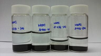 Images of synthesized nickel nanoparticles (0.56 ml of 1 N NaOH solution) by electron beam irradiation with different absorbed doses.