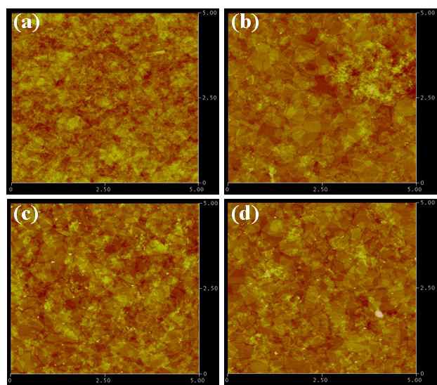 AFM images of the GO as a function of the gamma ray irradiation