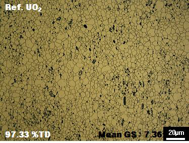 ex-DC UO2 분말을 이용한 표준 UO2 소결체의 미세조직