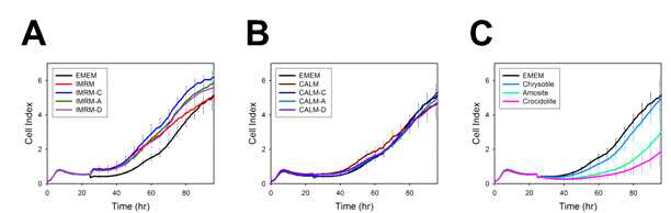 Calu-3 폐암세포의 반응 실시간 관찰.